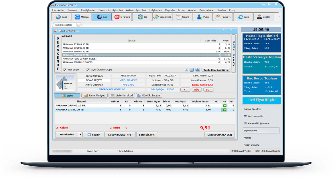 Havan Eczane Programı Karadeniz Bölgesi Çözüm Ortağı | Yaşar ORUÇ - ReisSOFT